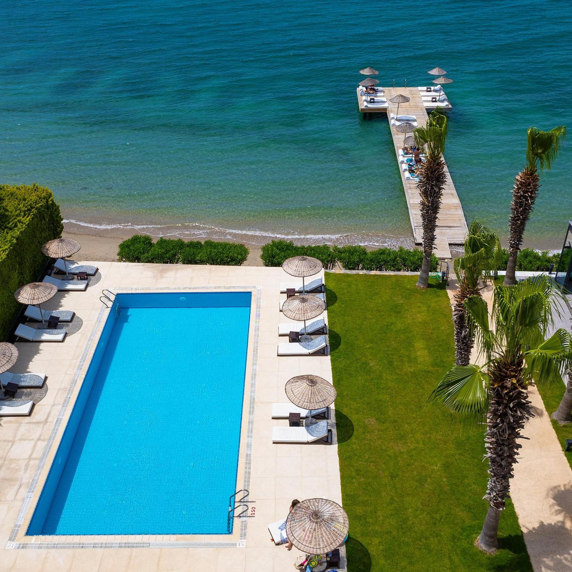 Med-Inn Hotel Gulluk Esterno foto
